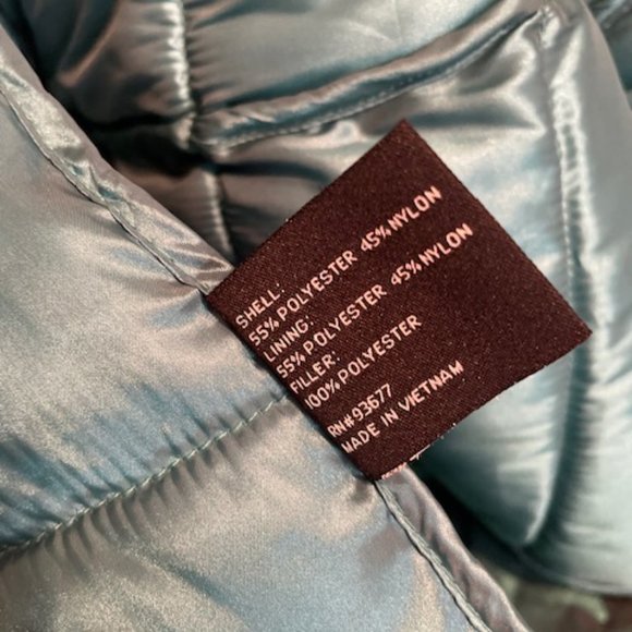 A.N.A Packable Teal Down Coat Sz S - Picture 10 of 10